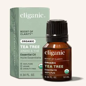 Organic Tea Tree Essential Oil for Body Care and Comfort Wellness Health