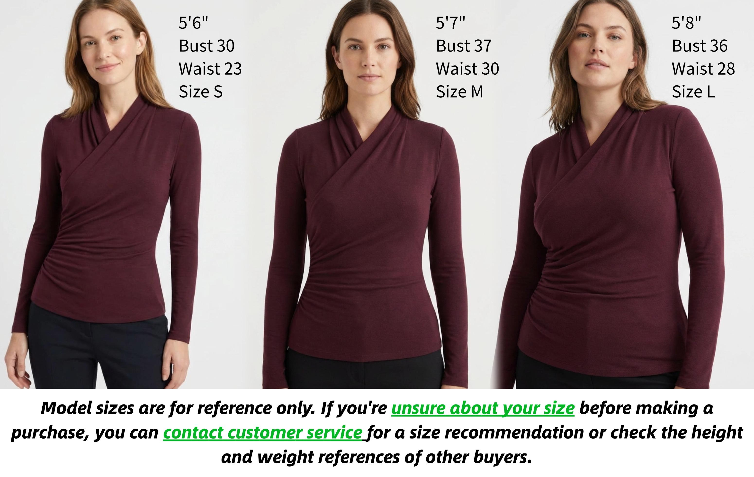 OGL Surplice Long Sleeve Top - Casual Korean Minimalist OL Style Medium Length Autumn Plain Women's Clothing teacher bae's outfit SpringStatements