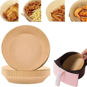 100Pcs 16cm Base Round Air Fryer Disposable Paper Liners Non Stick Baking