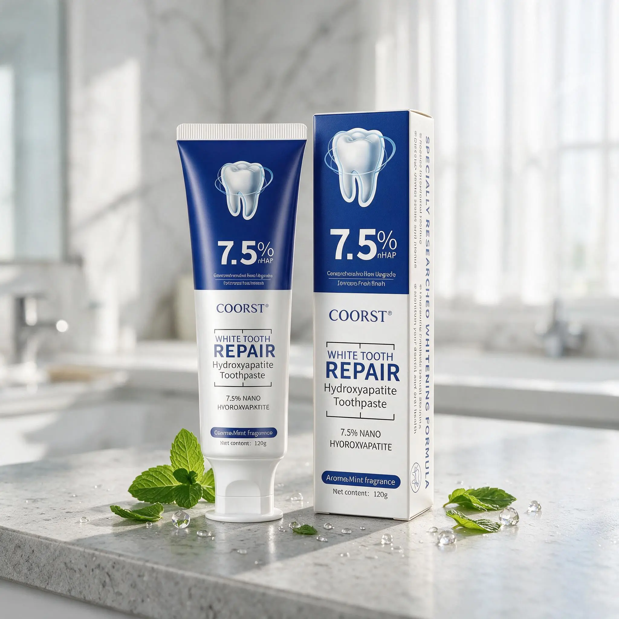 Nano Hydroxyapatite Toothpaste | Protects Teeth | Fluoride-Free & Fresh Mint | Maintains Natural Tooth Color