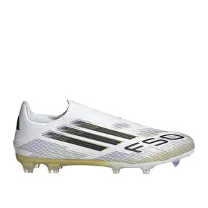 adidas Mens F50 League Laceless Firm GroundMulti Ground Soccer Cleats  - White