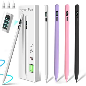 LED Stylus Pen for iPad 10/9/8/7/6th, Pro 12.9"/11"/M4, Air 5/4/3/M2, Mini 6/5 - Fast Charge, Palm Rejection, Tilt Sensitive, LED Power Display, Wireless & Portable