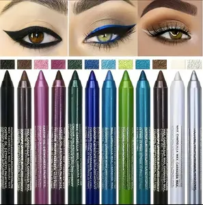 12 Colour Eyeliner Sharpener Cosmetic Set Water Sweat Resistant High Shine Pearl Smoky Punk Goth Eyeliner – Dual-Head Design with Wing Stamp, Quick-Dry, Long-Lasting, Smudge-Proof for Easy Cat Eye, Sharp Winged Lines & All-Day Makeup Wear -Perfect partner