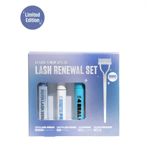 Limited Edition Lash Renewal Set, New Limited Edition Gentle Peptide Lash Enhancement, Babe Lash Gentle Eyelash Serum Set, Easy Application, Beauty Influencer Approved Starter Set