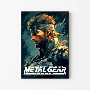 [Gaming Collection - Sale Up To 40%] [Unframe] Metal Gear Solid Tactical Espionage Action Poster, Stealth Action Game Wall Art, Military Artwork, Gamer Room Decor, Classic Game Gift