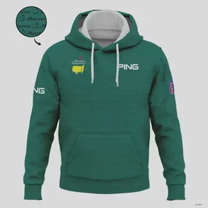 Green Masters Tournament Ping Hoodie: Classic Golf Apparel with Golf Pattern Cup Design