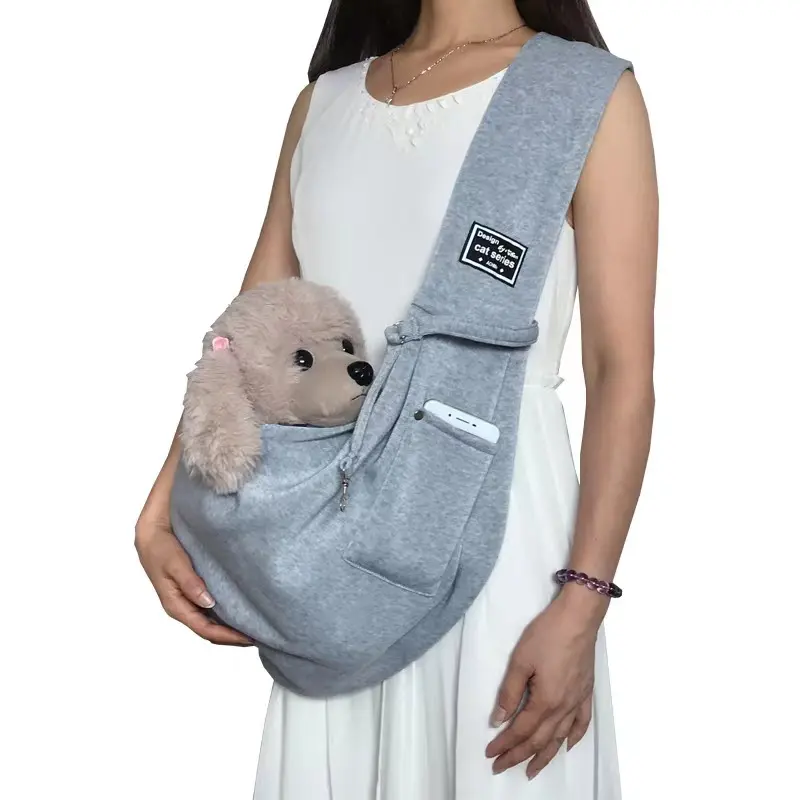 critter cuddler sling New pet shoulder crossbody bag Breathable travel mesh outdoor portable dog bag large cat bag for dogs and cats