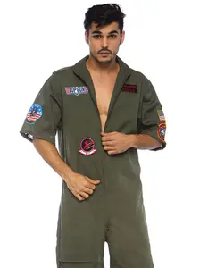 Offically Licensed Top Gun Costume Short Flight Suit Halloween Costume