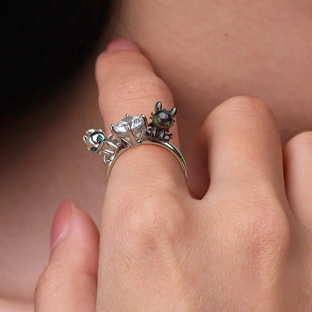 GNOCE How to Train S925 Your Dragon Ring Exclusive promise ring limited edition available Daughter's gift Anniversary gifts Valentine's Day Gift Birthday Gifts Inspiration Genuine rings men