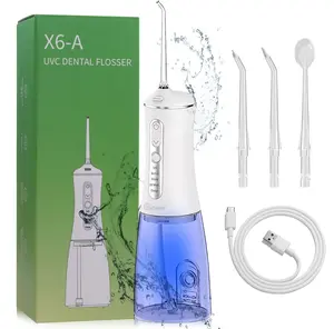 Hatteker Electric Toothbrush Portable Water Floss, Whitening Teeth, 300ML Water Tank, Waterproof, 4 Cleaning Modes