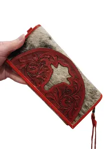 The Gianna / Western Red Wristlet Wallet