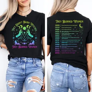 🌹   [100% Cotton] Cotton Short Sleeve T-Shirt They Didn't Burn Witches They Burned Shirt, Hoodie and Sweatshirt for autumn and winter,Feminism Tee, Feminist Witch Sweatshirt, Empowerment Tee Collar Comfort GiftedinLove