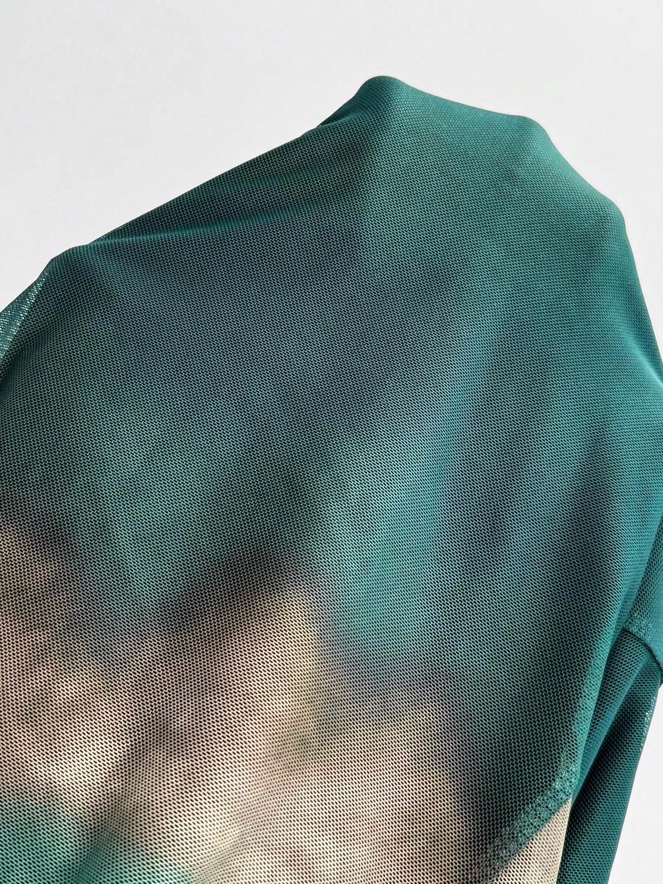 Tie-Dye Long Sleeve Dress