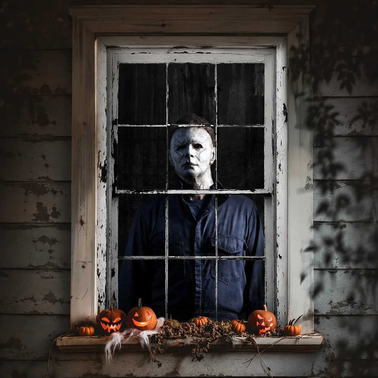 Halloween Blackout Curtains - Polyester Shower Curtain-Style Panels with Spooky Horror Designs, Scary Home Window Decor for Bedroom, Haunted House, Halloween Gift