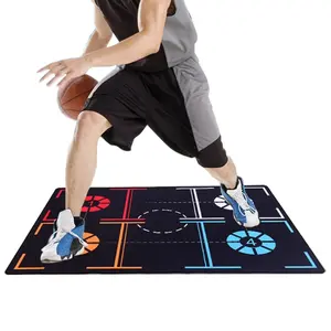 Basketball Training Mat Dribbling Control Footwork Equipment Indoor Home Gym Floor Mat Non Slip Noise Reducing for Athletes Kids Teens Practice Training Aid