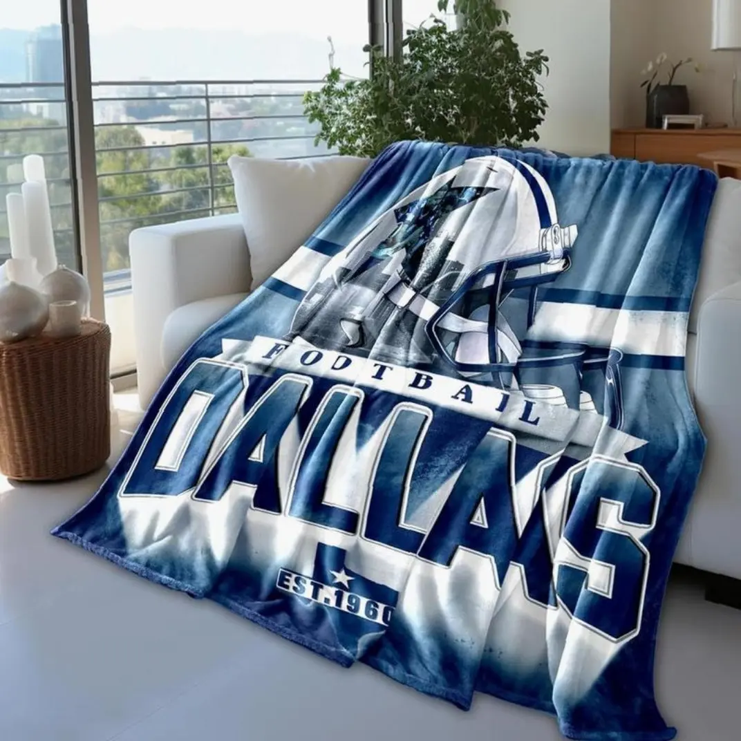 Quality Dallas Football Blanket Gifts for Men Women Classic Double Layer Fabric Warm Blankets, Soft Lightweight Flannel Throw Blankets for Football Fans Gifts - Soft, comfortable, skin-friendly, and lightweight.