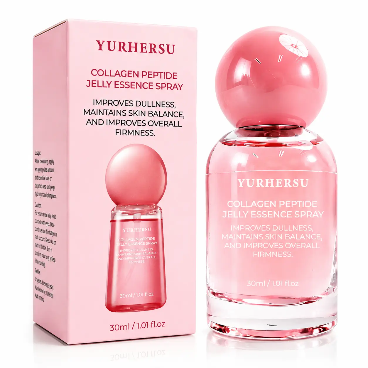 Odorless Collagen Peptide Jelly Essence Spray - 30ml Facial Mist, Hydrating Brightening Products for Dull, Combination & All Skin Types, Balancing Firming Anti-Aging Skincare Mist