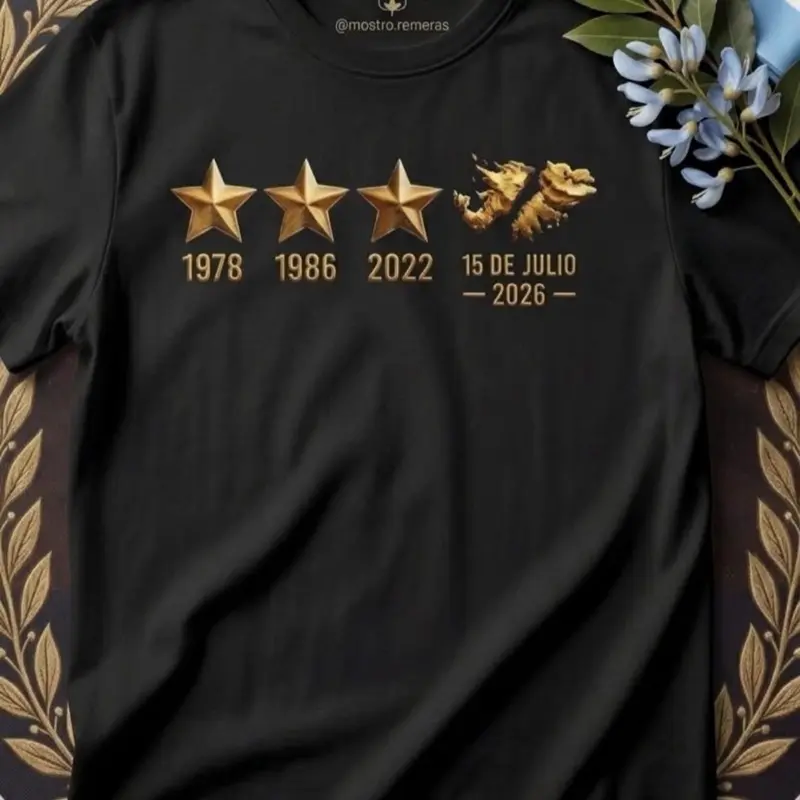Malvinas Argentinas Black & Gold Vintage Tee