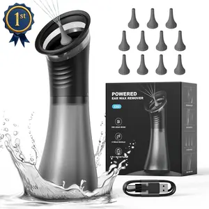 E80 Electric Ear Wax Removal Kit with Waste Tank, 2-in-1 Water Ear Cleaner Irrigation System, Rechargeable Earwax Remover Tool with 4 Pressure Modes, Safe & Effective Ear Care