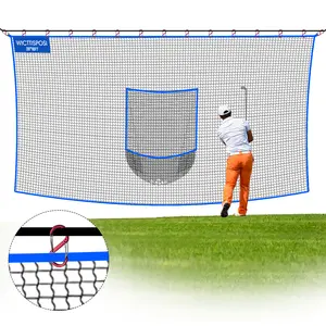 Golf Net with Target Pocket, Golf Practice Net, Heavy-Duty Multi Sports Netting Barrier, Golf Hitting Net for Golfer Garages Backyard Driving Swing Chipping, Indoor Outdoor Use