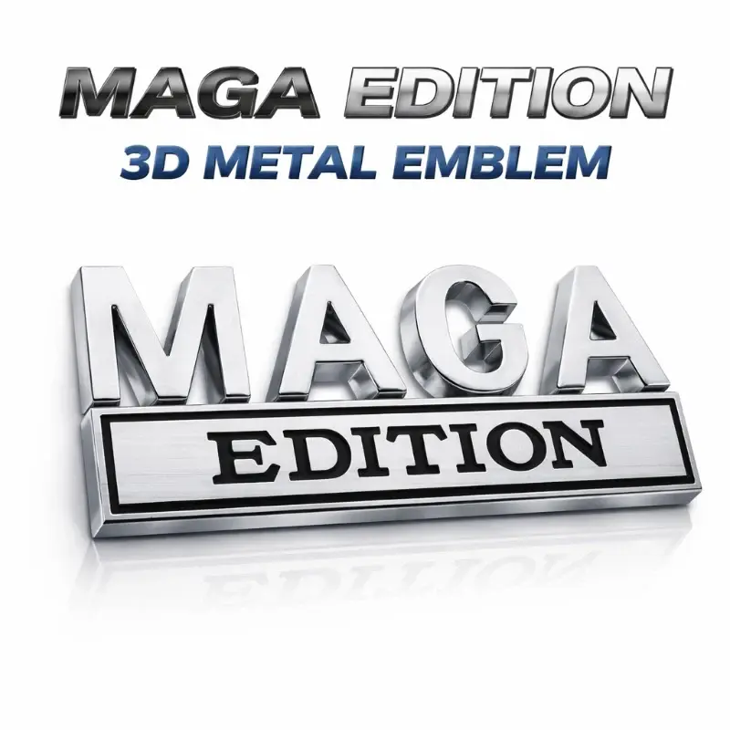 3D Metal Customize Freedom Edition Car Badge - Bold Look, Peel & Stick Mountable, Corrosive Resistant, Outdoor Safe, Bisphenol A (BPA)-Free, Universal Fit Vehicle Emblem for Truck Fenders, Tailgates