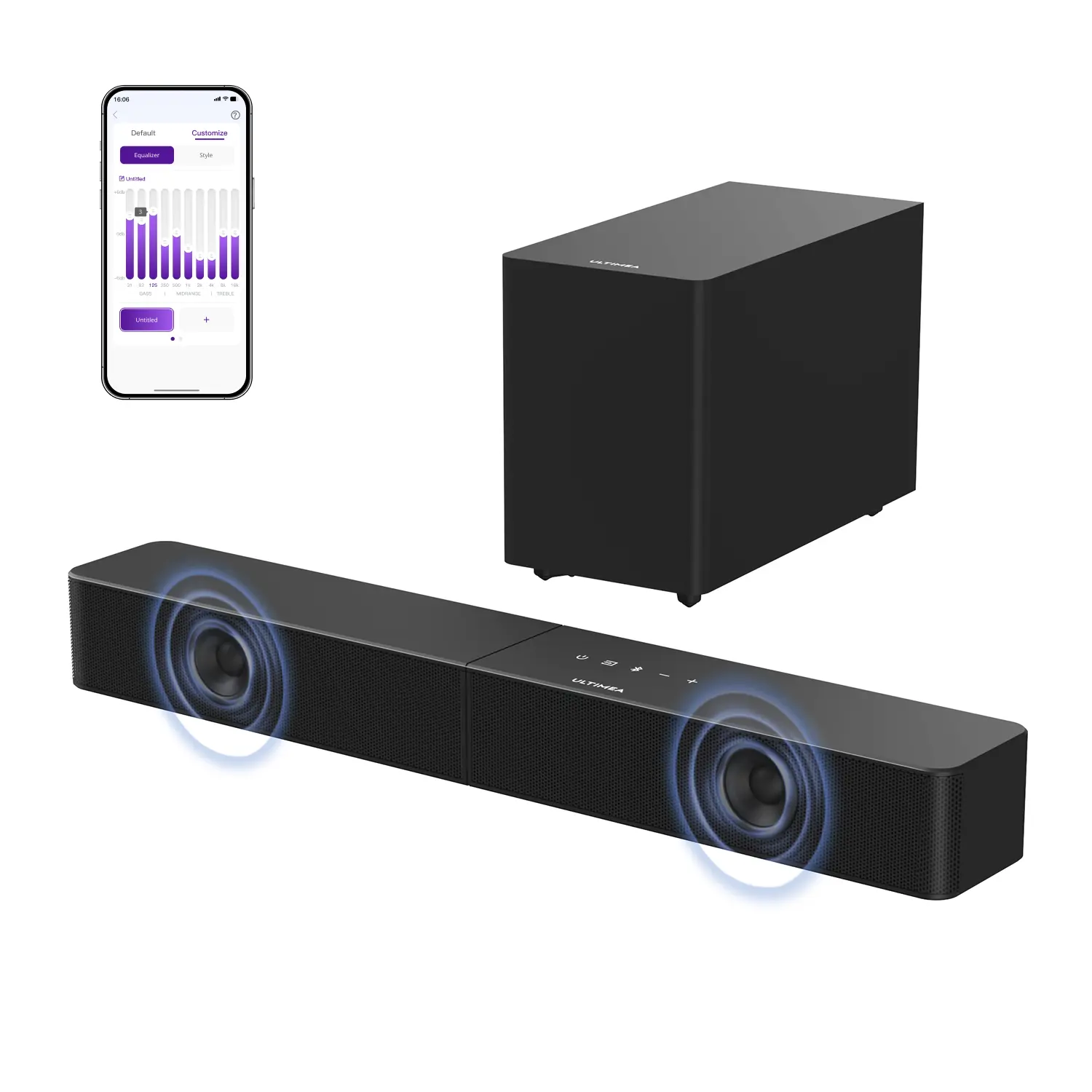 ULTIMEA Poseidon R3T / M30 2.1 Soundbar with Wireless Subwoofer - 2026 New Version Home Theater Speakers, 240W Peak Power, HDMI ARC, Bluetooth & App Control, Audio Sound System for Powerful Surround Sound, Mica Diaphragm