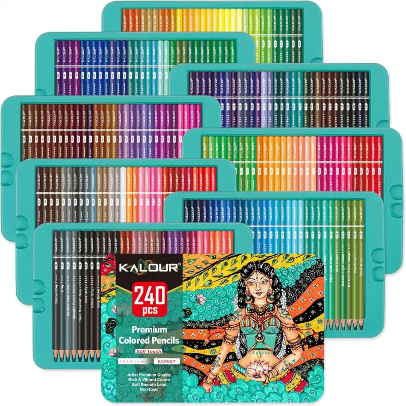 72/120/240 Colors Professional Colored Pencils, Artist Pencil Set, Artists Soft Core with Vibrant Color,Ideal for Drawing Sketching Shading,Coloring Pencils for Adults Artists Beginners, Artistic colored pencils