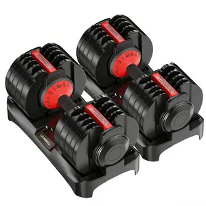 52.5lb Adjustable Dumbbells, 15 in 1 Weights Dumbbells Set, Fast Adjust Weights Set with Anti-Slip Grip, Space Saving for Home Gym