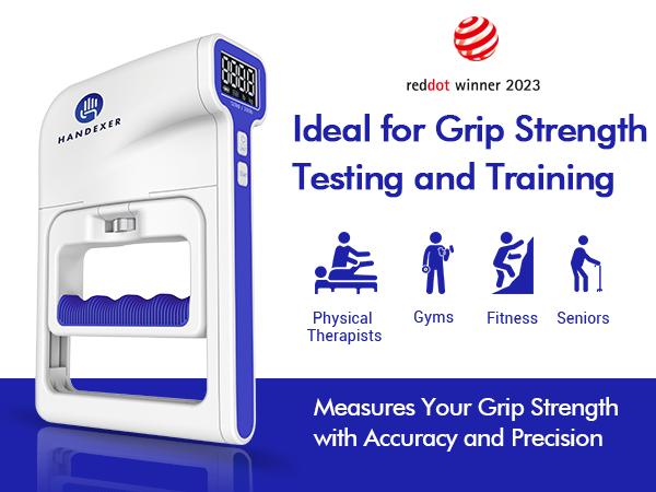 Handexer Digital Hand Dynamometer 265lb/120kg - Grip Strength Tester & Hand Grip Strengthener with LCD - Adjustable Hand Grip for Climbing, Rehab, Home Gym & TikTok Challenge