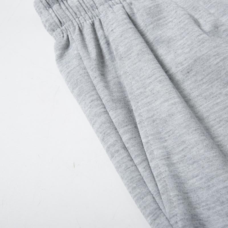 Men's Solid Gray Basic Drawstring Waist Sweatpants Micro-Elastic Comfortable Straight Casual Trousers Regular Version Spring Autumn Outdoor Sportswear Double Pockets All Seasons