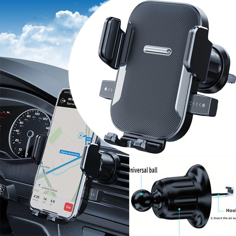 Car Phone Holder with Vent Design Hands-Free Cell Phone Mount for Car Universal Interior Accessories No Warranty