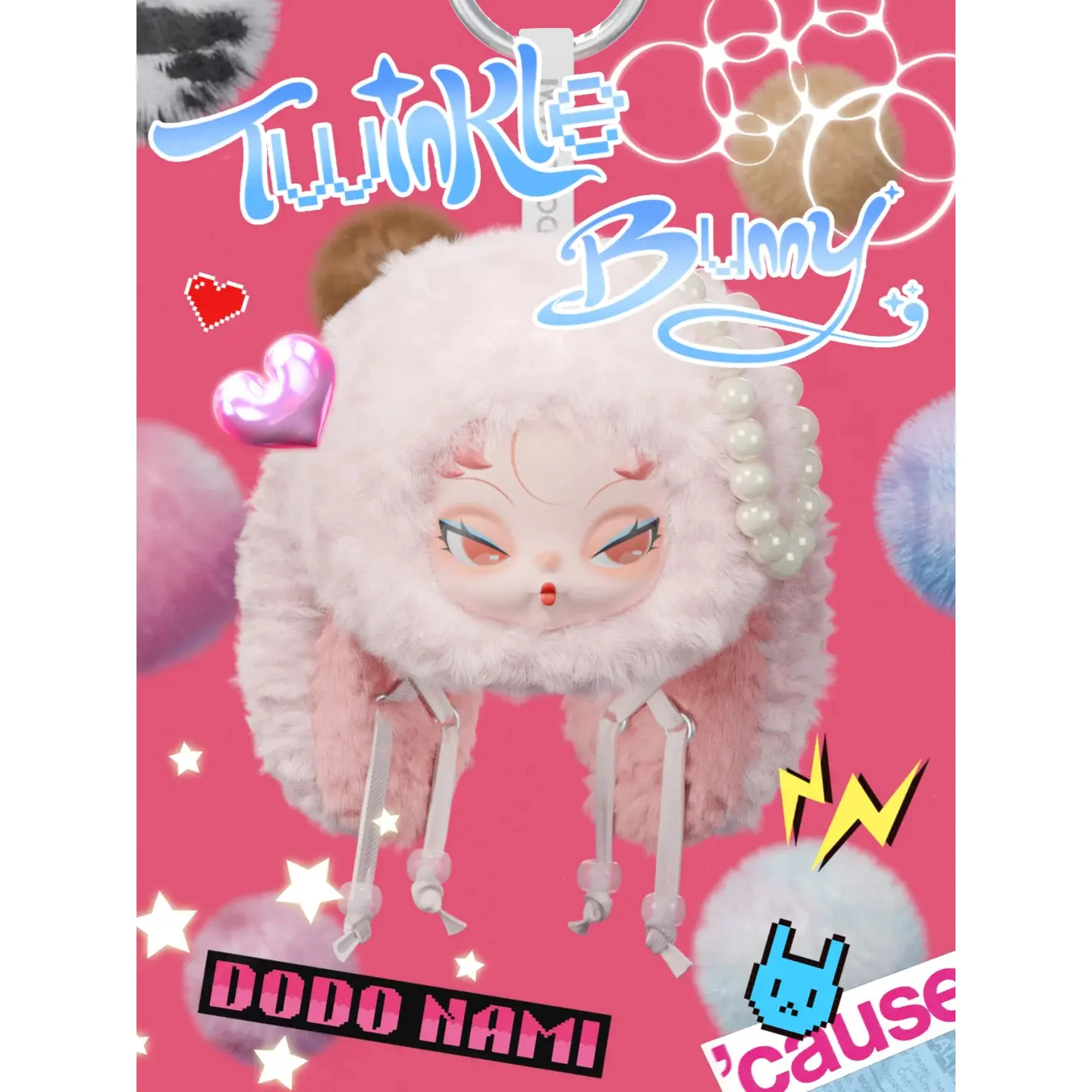 DODO NAMI Twinkle Bunny Pendant Series Plush Blind Box - Collectible Blind Pack, Blindbags, Random Style Unboxing Toy Gift for Teens and Collectors