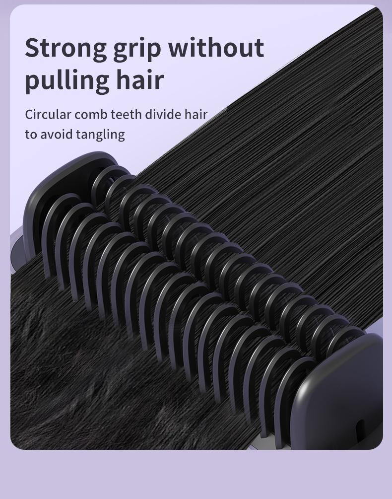 PretiHom-Hair Straightening Comb Styling Tool Anti-FrizzCurler Comfort Salon Negative lon Hair Brush StraighteningBrush Heated Hair Straightener