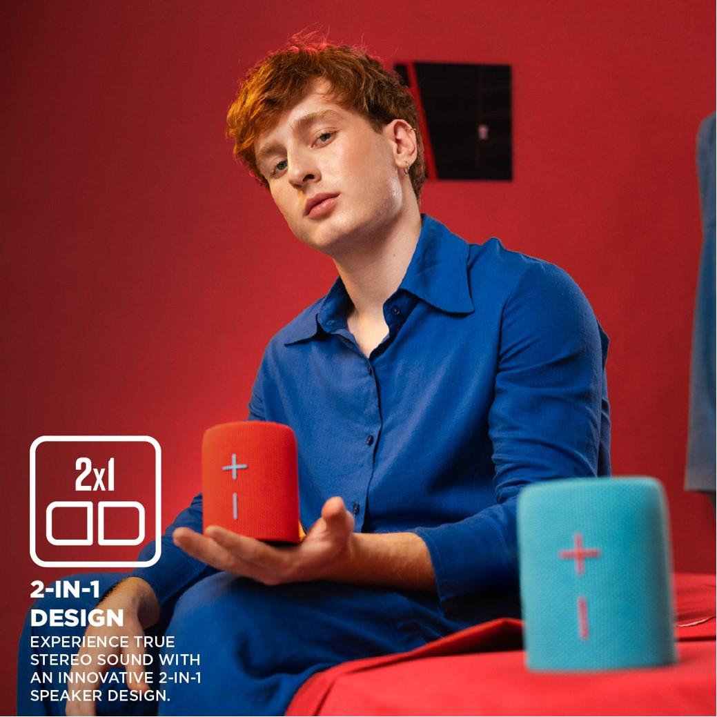 Stromberg TWIN Portable Bluetooth Speaker with Magnetic 2-in-1 Design IPX4 Water Resistant 10H Playtime TWS Pairing BT5.3 FM Radio for Home Party Outdoor Beach Audio Stereo 20W Subwoofer Dophin Audio