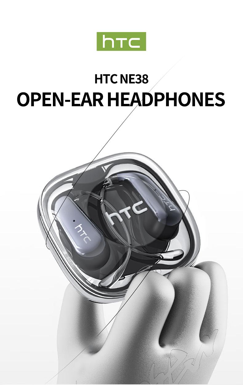 HTC NE38 OWS Wireless Translation Earbuds, Supports Real-Time Translation in 134 Languages With APP, Bluetooth 6.0 Earphones,  IPX5 Waterproof, HIFI Sound Quality, Suitable for Office, Sports, Study and Audio Calls | Built-in Microphone | AI Headphones