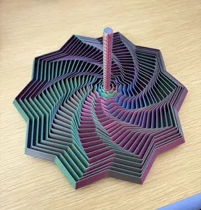 3D Printed Expanded Sensory Fidget Star - Sensory Fidget Star with Handle, Colorful Whirling Spiral Design-Mesmerizing Spiral Fidget Toy for Stress Relief, Focus & Sensory Play