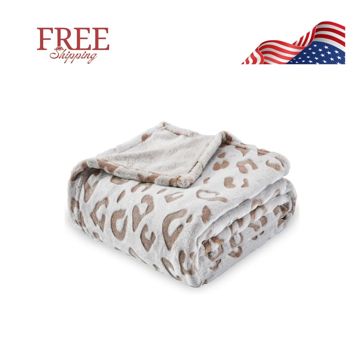 Flannel Fleece Cheetah Print Throw Blanket for Women 50 x 60 Inches Brown Leopard