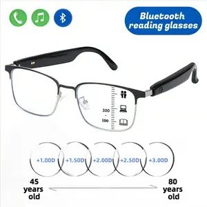 Smart Bluetooth Reading Glasses for Seniors, Anti-Blue Light, Stereo Sound, Wireless Microphone, Listen to Music & Take Calls, Perfect Gift for Mom & Dad