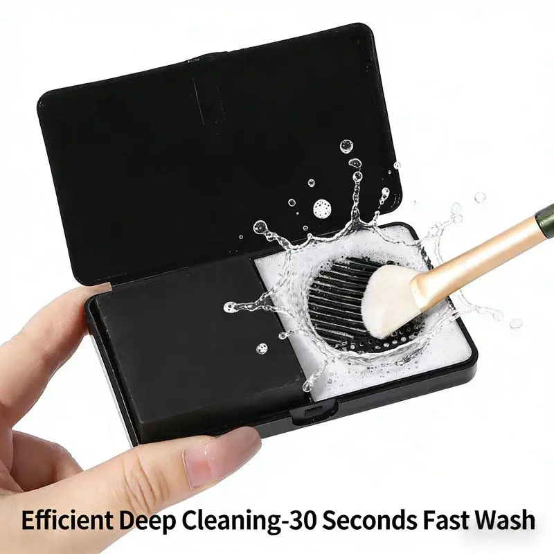Bsapy Solid Brush Soap with Cleaning pad Reusable Cosmetic Brush Cleaner Durable Cleaner for All Makeup Brush Sizes makeup brush cleaner