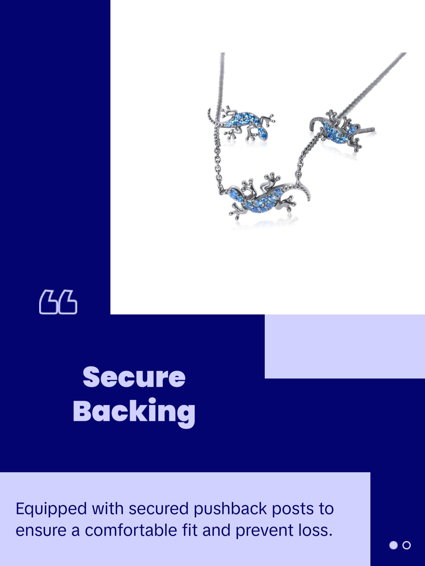 Silver Lizard Earrings - Good Luck Gecko Earrings