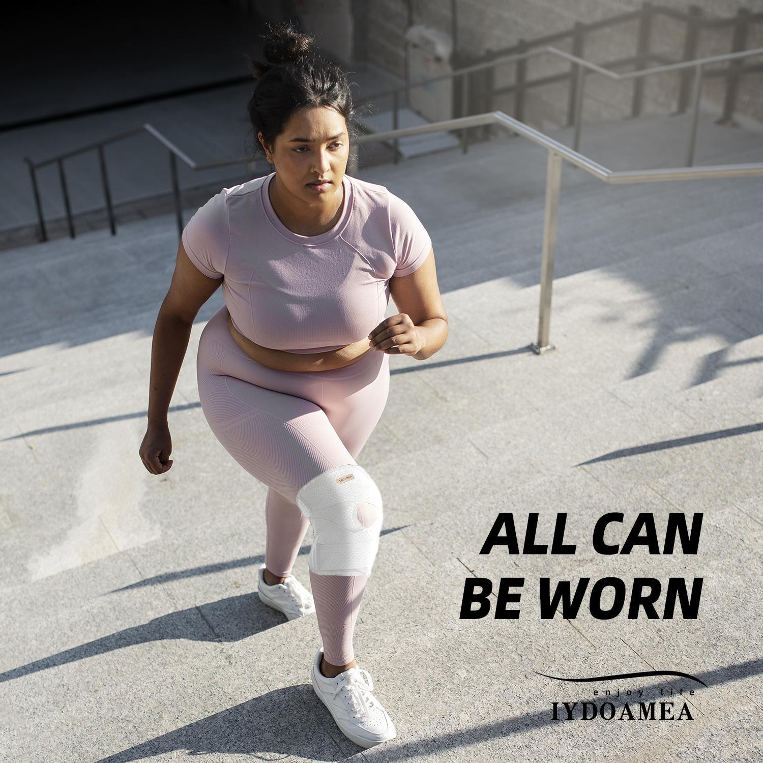 IYDoaMea 1 PC Plus Size (7XL 300LB) Knee Compression Wrap Brace (Order A Size Up), Breathable Adjustable Knee Brace For Men And Women, Knee Brace With Side Stabilizers Leg Supporter Healthcare football accessories Dealsforyoudays
