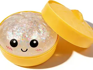 Giant glittering steamed buns, giant soft and cute steamed buns, extra-large rainbow steamed buns, adorable stress-relieving fingertip toys, with steaming box, soft dough for adults to knead for depression. silent fidget calming portable relief toy pocket