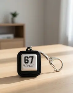 IYKYK 67 Sound Button Rechargeable Light-Up Keychain EDC Desk Toy Collectible Gift for Kids & Teens