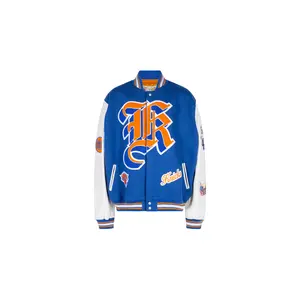 New York Knicks Wool/Leather Jacket "Old English "Knicks"" NBA 102 KNI