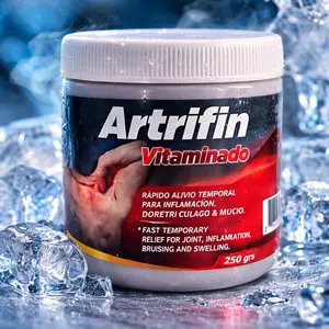 Artrifin Vitaminado Pain Relief Gel 250g Muscle Support Cream Cooling Topical Gel for Back, Leg & Joint Discomfort Fast Absorbing Formula
