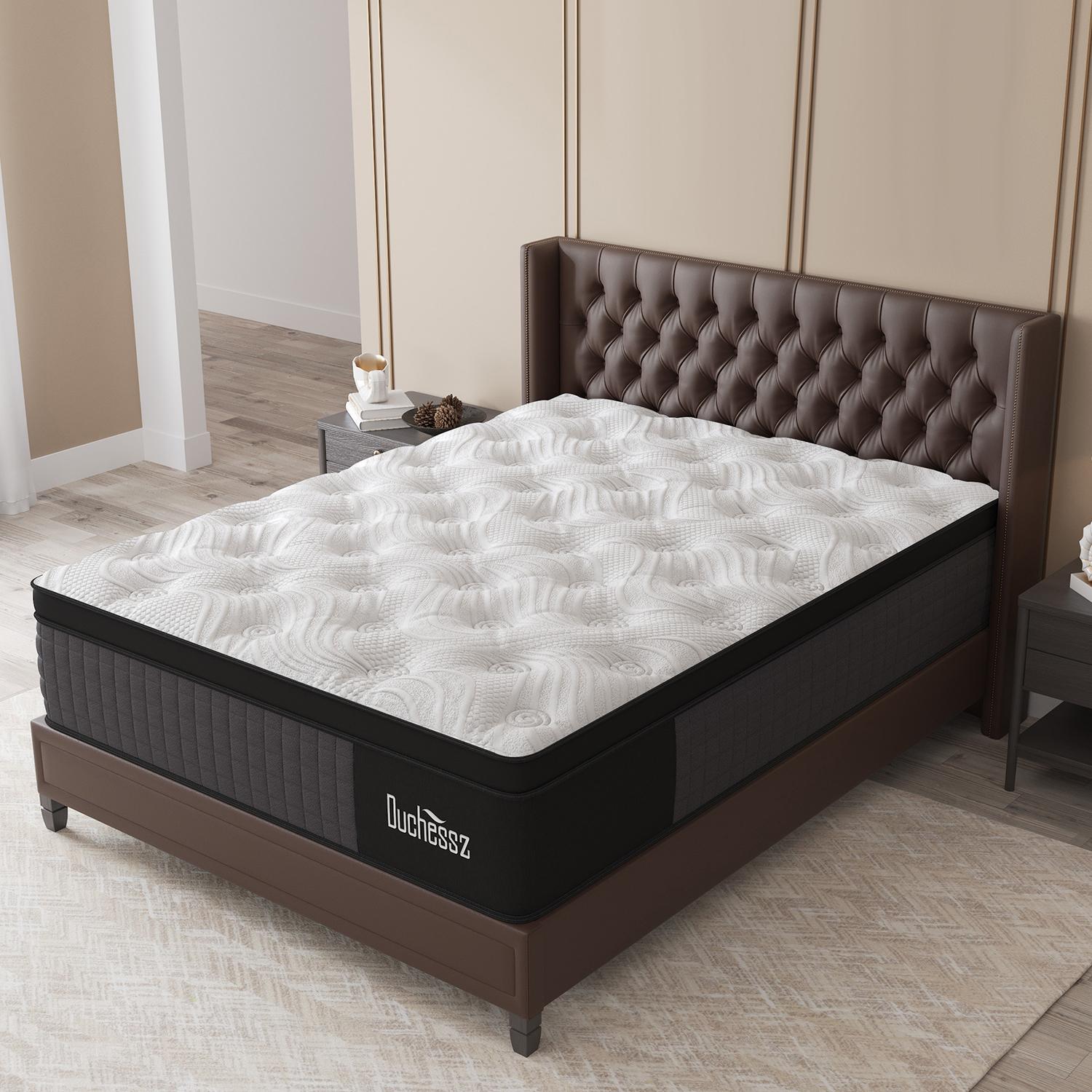 Twin Full Queen King Mattress, 10"12"14" Hybrid Mattress with Gel Memory Foam and Individually Pocket Innerspring Euro Top Mattresses Medium Firm for Motion Isolation, Edge Support, 100 Night Trial