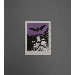 Purple Bat  - High-Quality Print