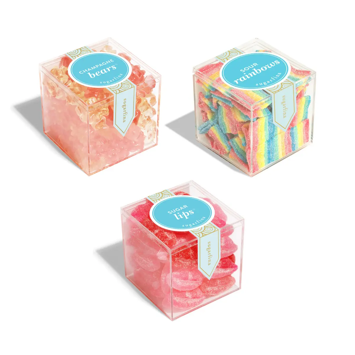 Bestsellers Large Candy Cube® Pack of 3 | Champagne Bears®, Sour Rainbows, Sugar Lips®