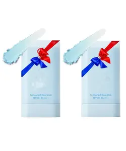 2 PACK Cotton Airy Sun Stick Broad Spectrum SPF50 | Non-Sticky Matte Finish Sun Protection for Face and Body Facial Lightweight Sunscreen Oil Control Protector solar en barra FPS 50