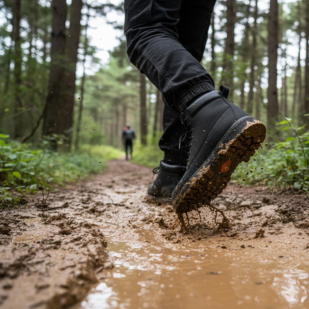 LARNMERN Men's Winter Waterproof Work Boots Genuine Leather Warm Lightweight Slip-Resistant Anti-Slip Durable Sole Comfortable Fit